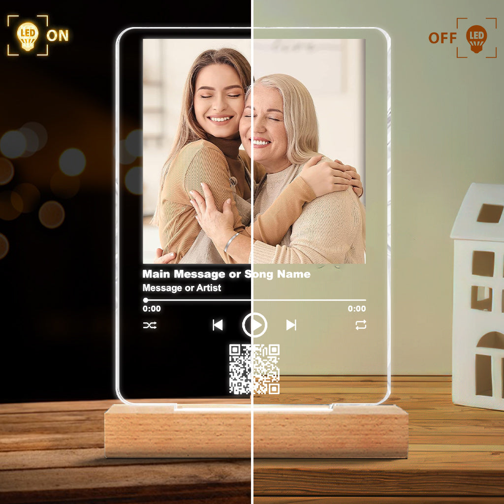 Sentimental Gifts For Bonus Mom - Gift for mom - Personalized Shaped Plaque Light Base