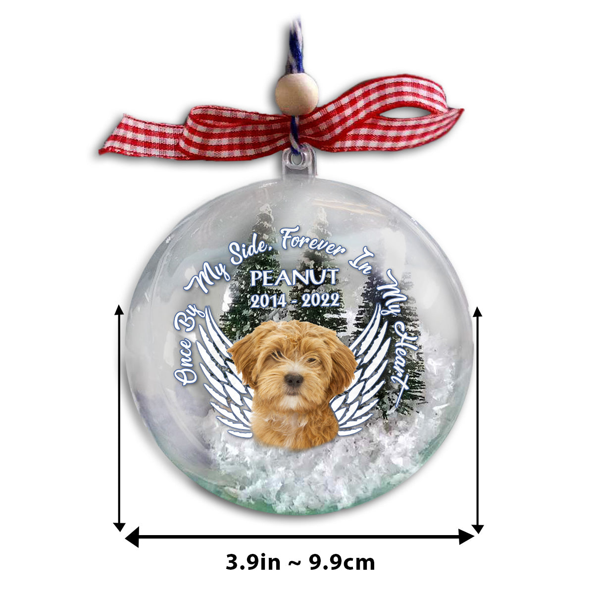 À jamais dans mon cœur - Cadeau pour les amoureux des chiens et des chats - Boule à neige personnalisée
