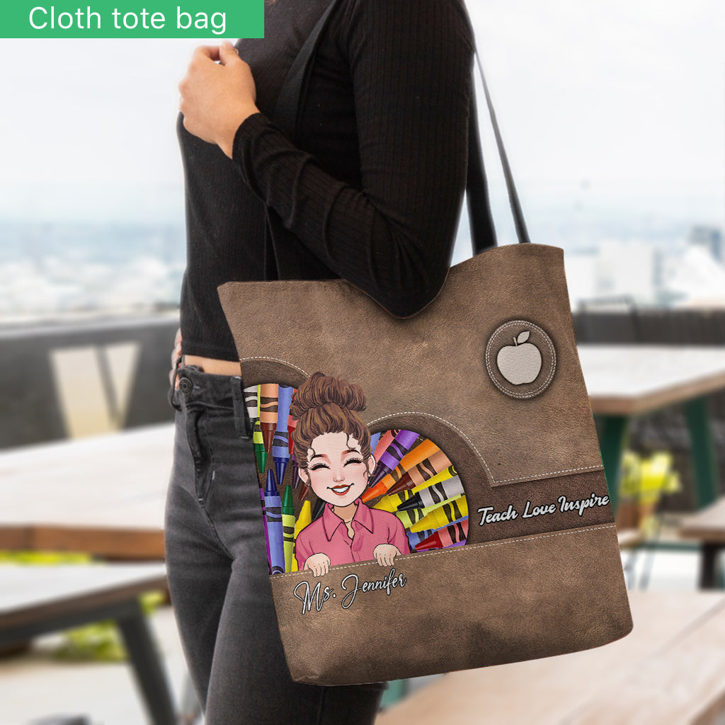Teach Love Inspire - Personalized Teacher Tote Bag
