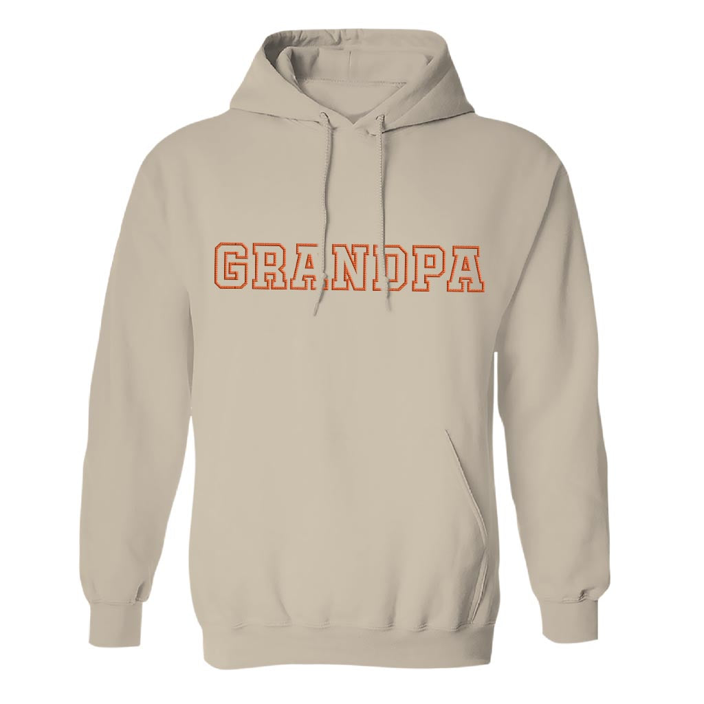 Custom Name - Personalized Grandpa Embroidered Hoodie