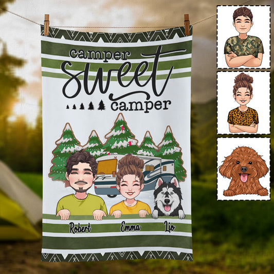 Camper Sweet Camper - Personalized Camping Towel