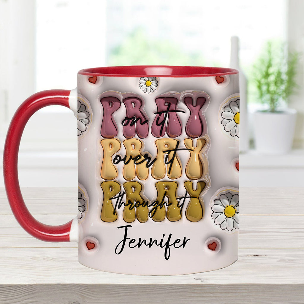 Pray On It - Personalized Christian Accent Mug
