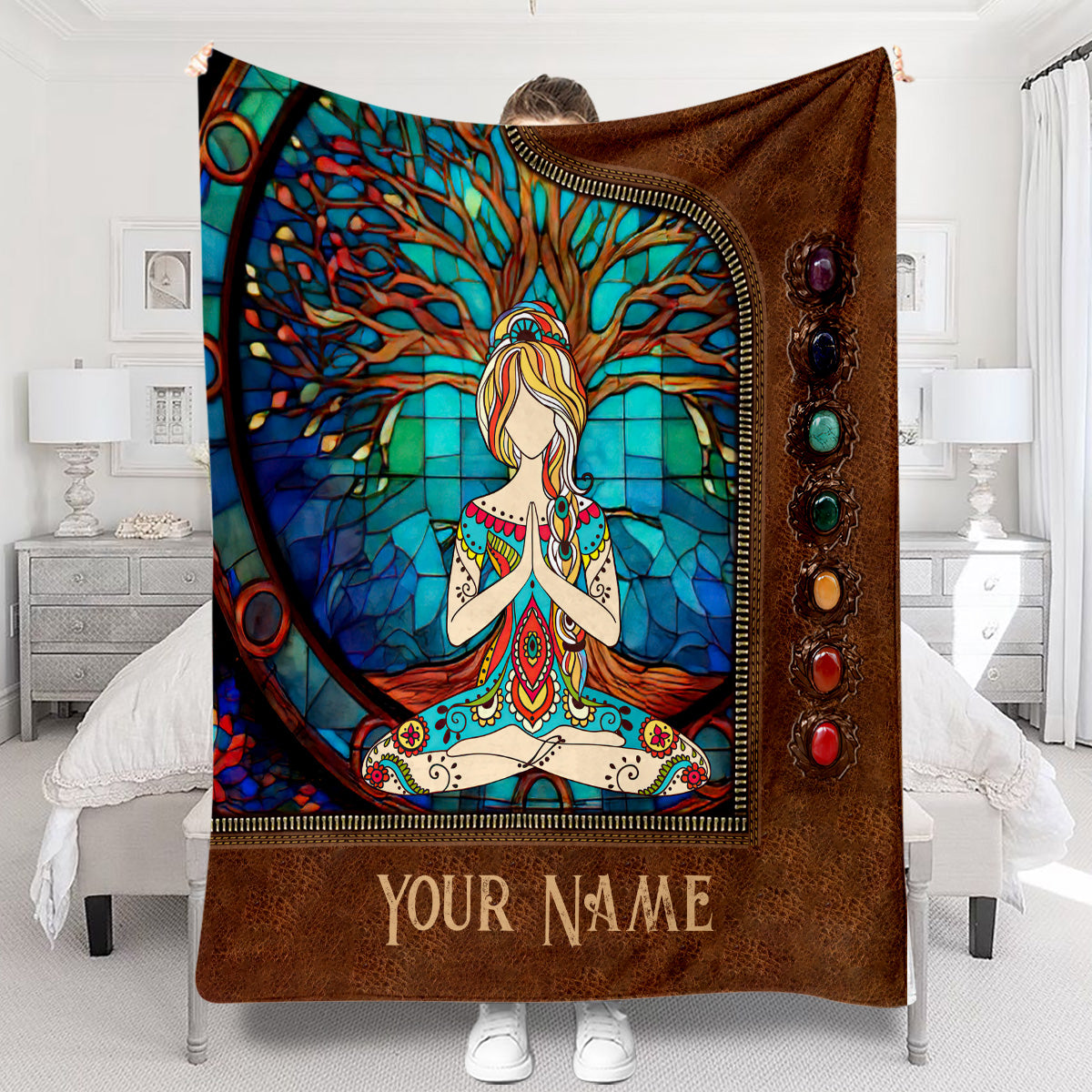 Namaste Green - Personalized Yoga Blanket