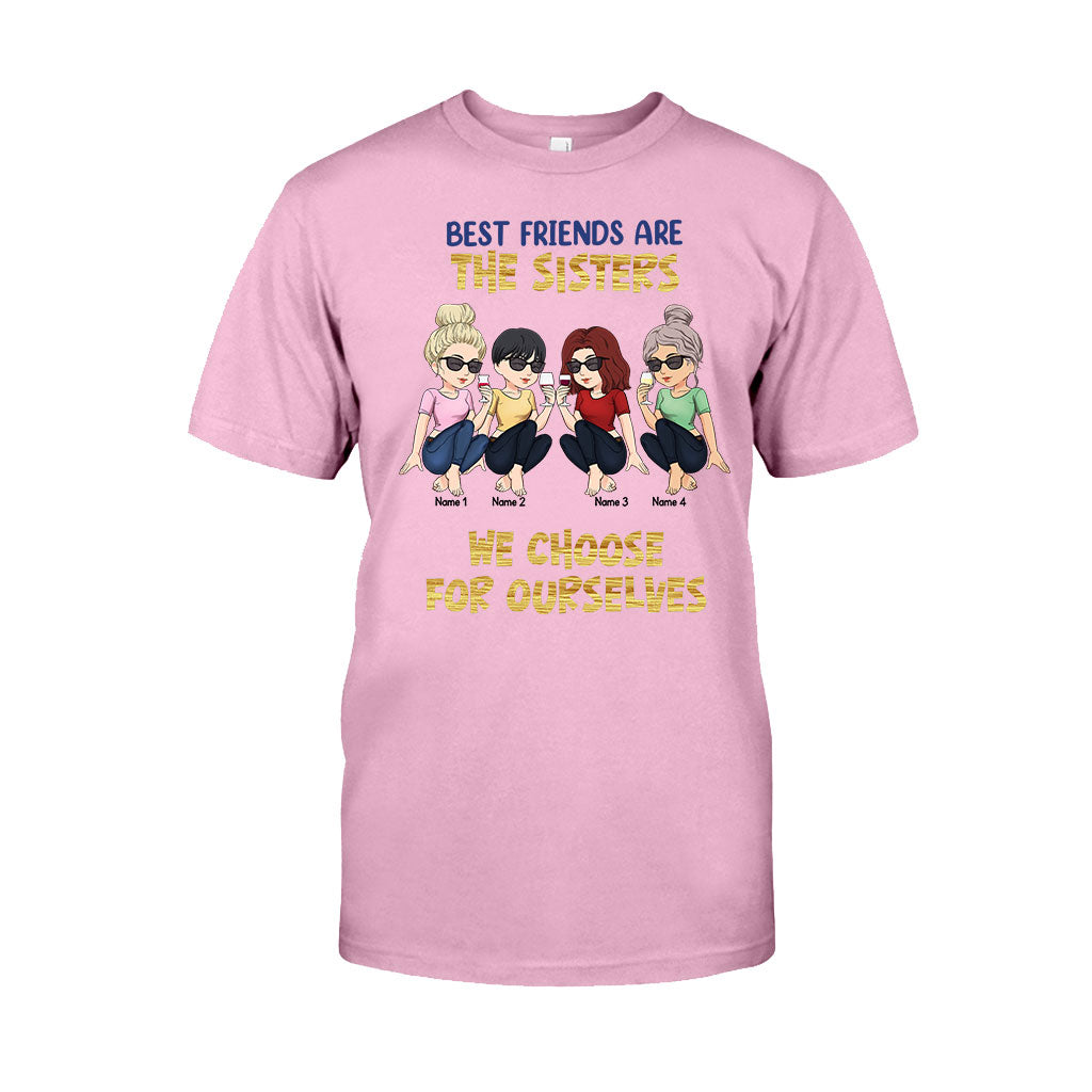 Beste Freundinnen sind die Schwestern, die wir uns selbst aussuchen – Geschenk für die beste Freundin – Personalisiertes T-Shirt und Hoodie