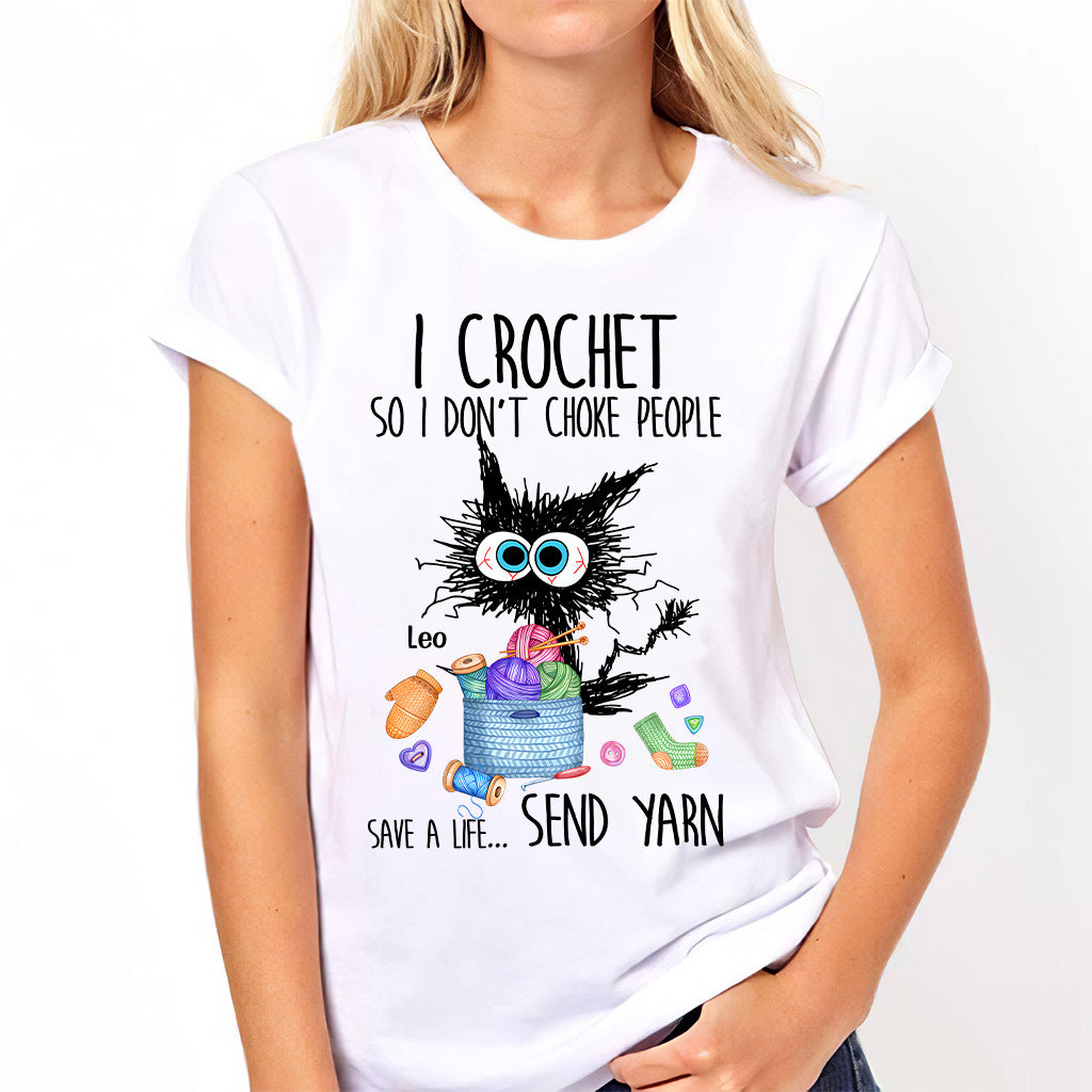 Je fais du crochet pour ne pas étrangler les gens - T-shirt et sweat à capuche personnalisés pour crocheteurs
