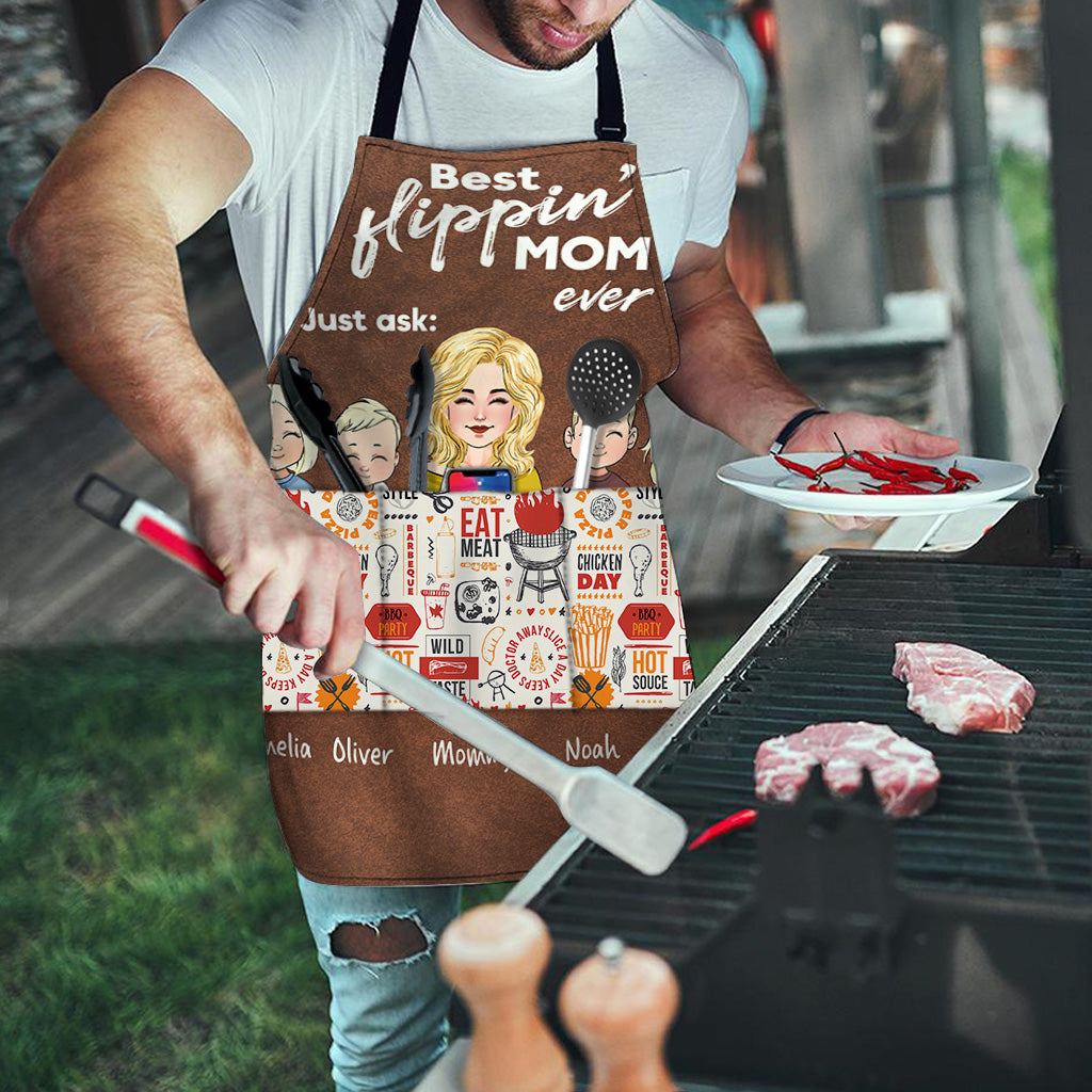 Best Flippin' Dad - Gift for dad, grandma, grandpa, mom, uncle, aunt - Personalized Apron