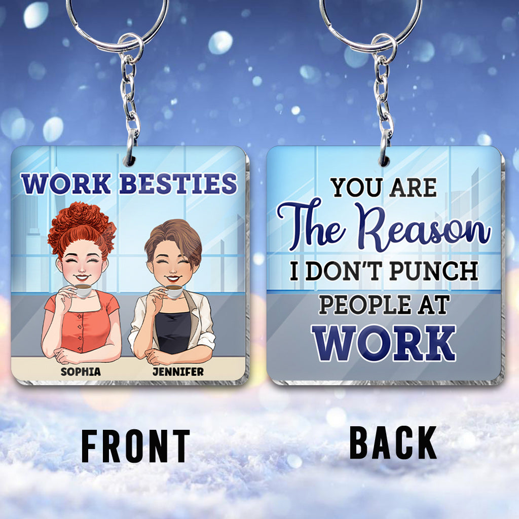 Work Bestie - Personalized Colleague Keychain