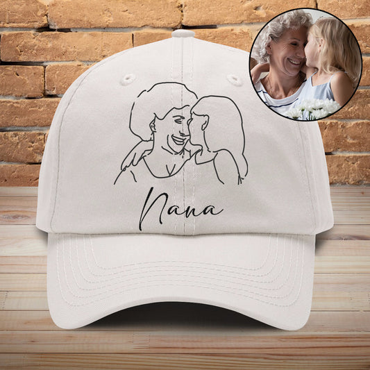 Casquette classique brodée personnalisée avec photo - Grand-mère