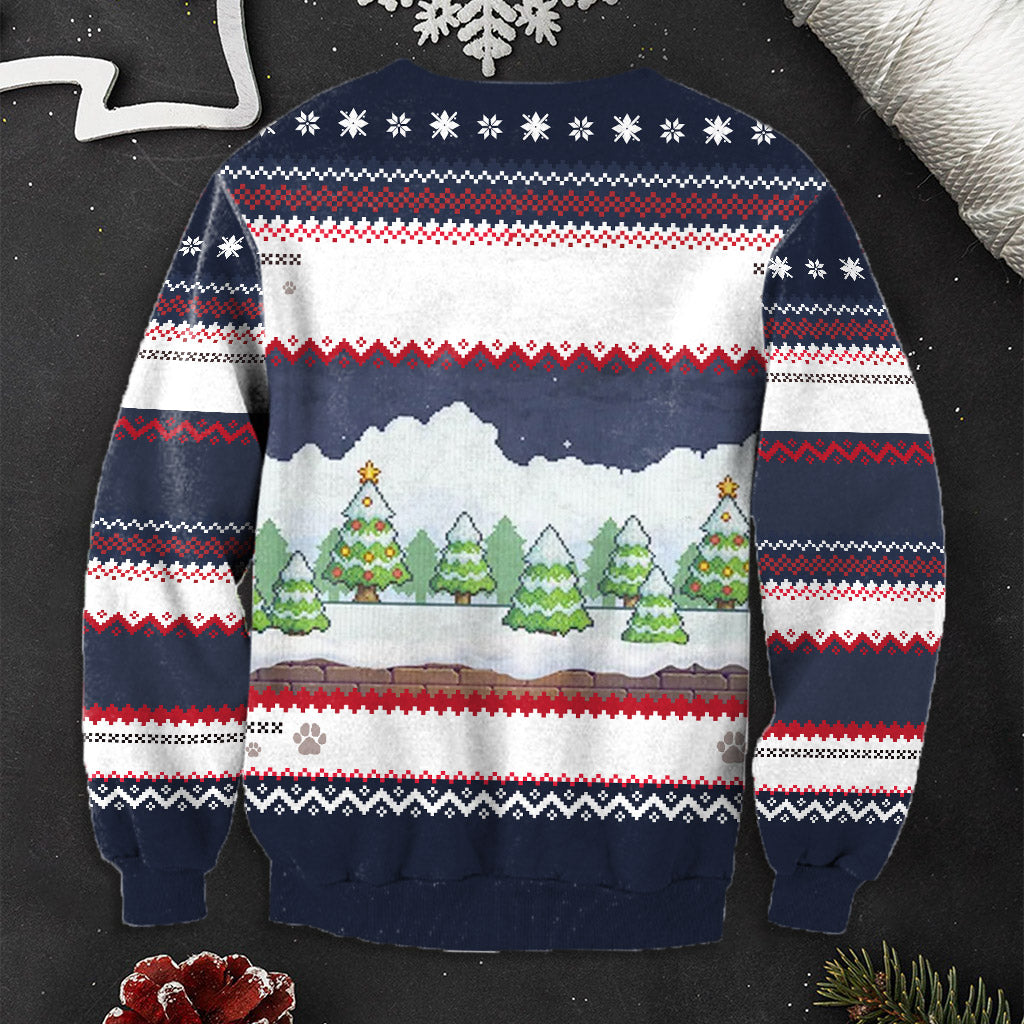 J'ai besoin de bière et de mon chat - Pull moche personnalisé pour chat