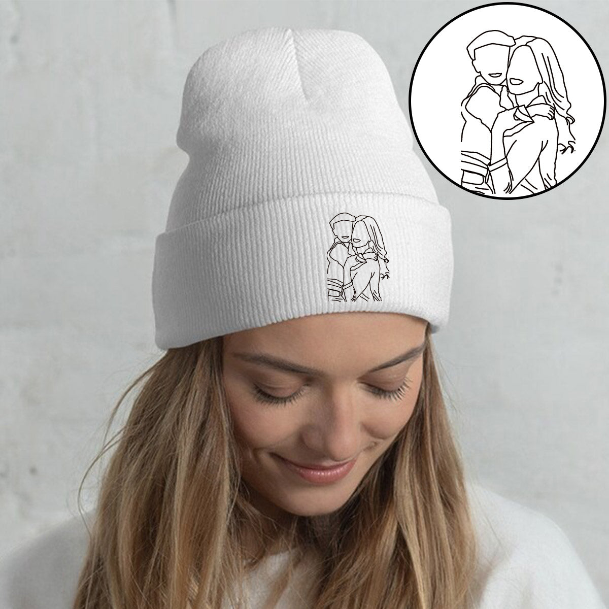 Custom Photo - Personalized Mother Embroidered Beanie