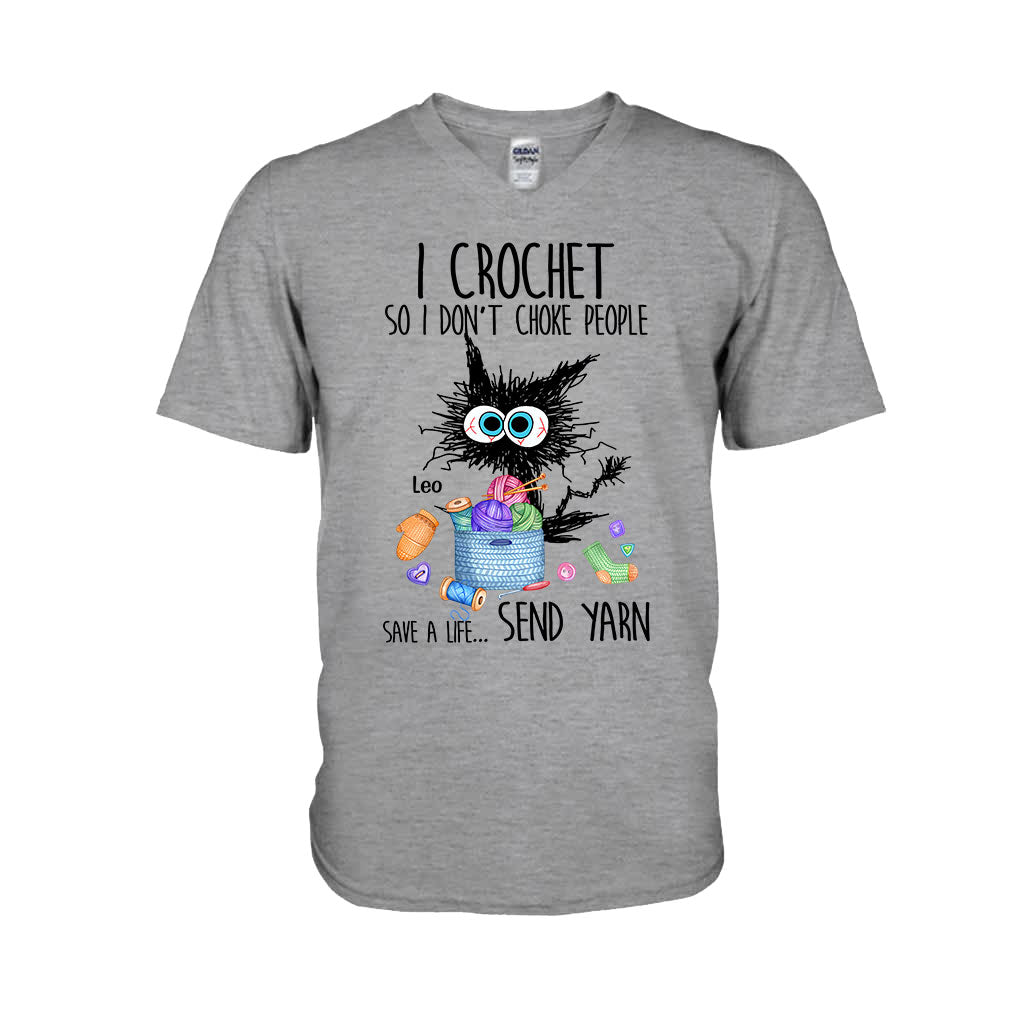 Je fais du crochet pour ne pas étrangler les gens - T-shirt et sweat à capuche personnalisés pour crocheteurs