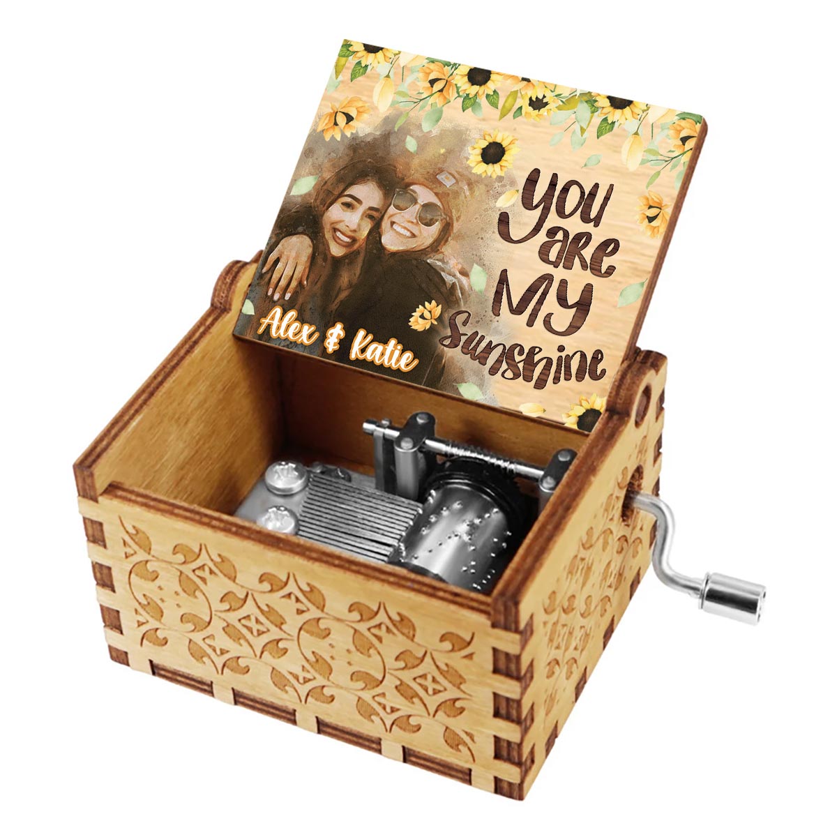 You Are My Sunshine - Personalized Bestie Hand Crank Music Box
