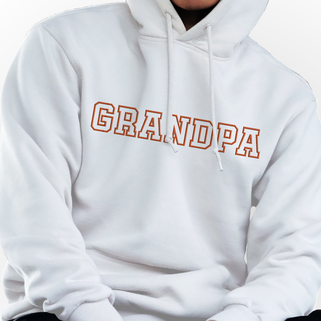 Custom Name - Personalized Grandpa Embroidered Hoodie
