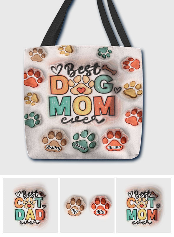 Best Dog Mom Ever - Gift for dog lovers, cat lover - Personalized Tote Bag