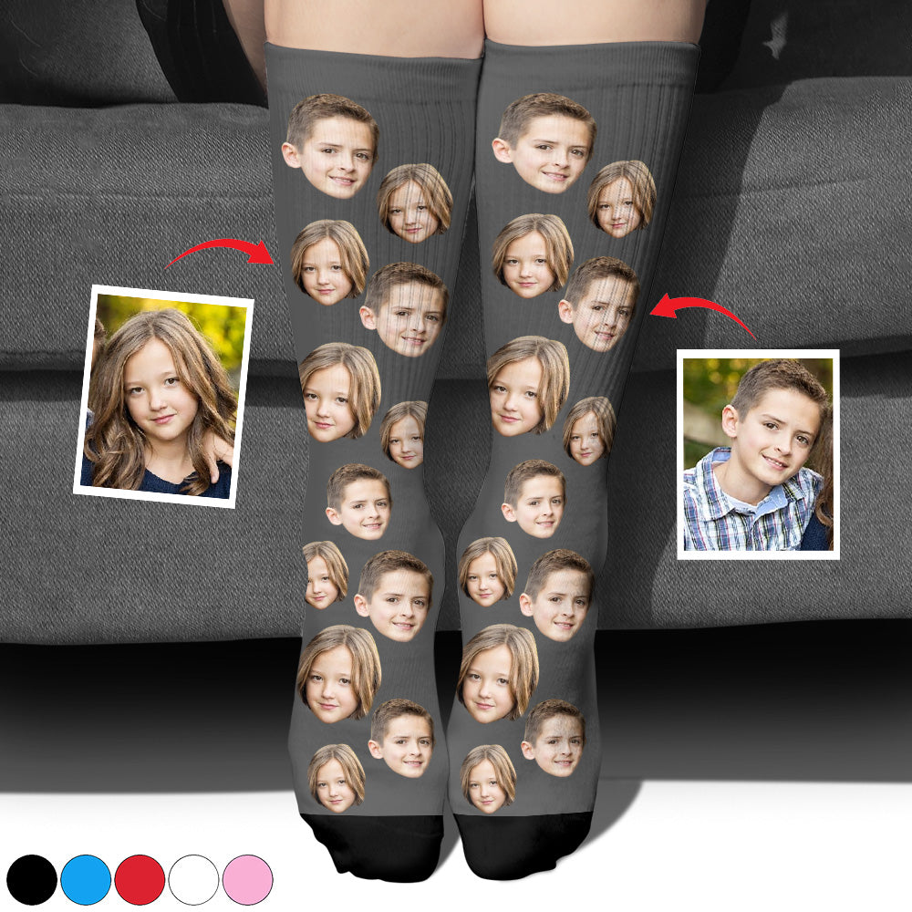 Custom Face - Personalized Sibling Socks