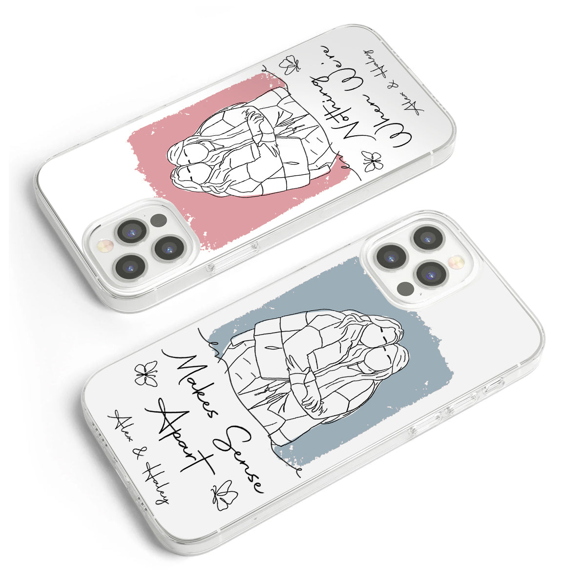 Nothing Makes Sense When We're Apart - Personalized Bestie Clear Phone Case