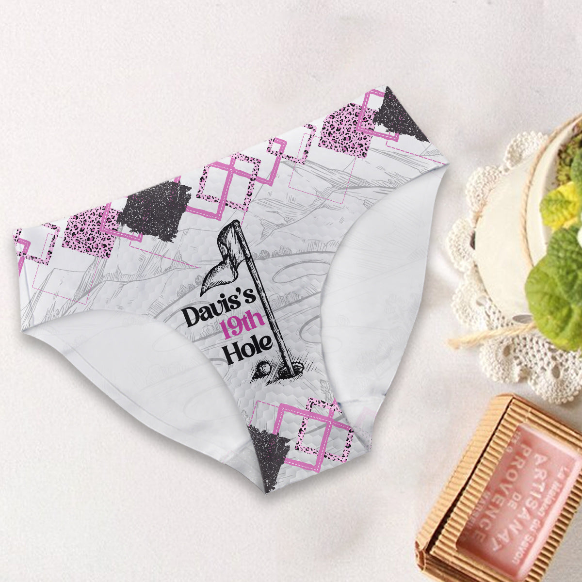 Custome Name 19th Hole - Personalized Golf Women Briefs