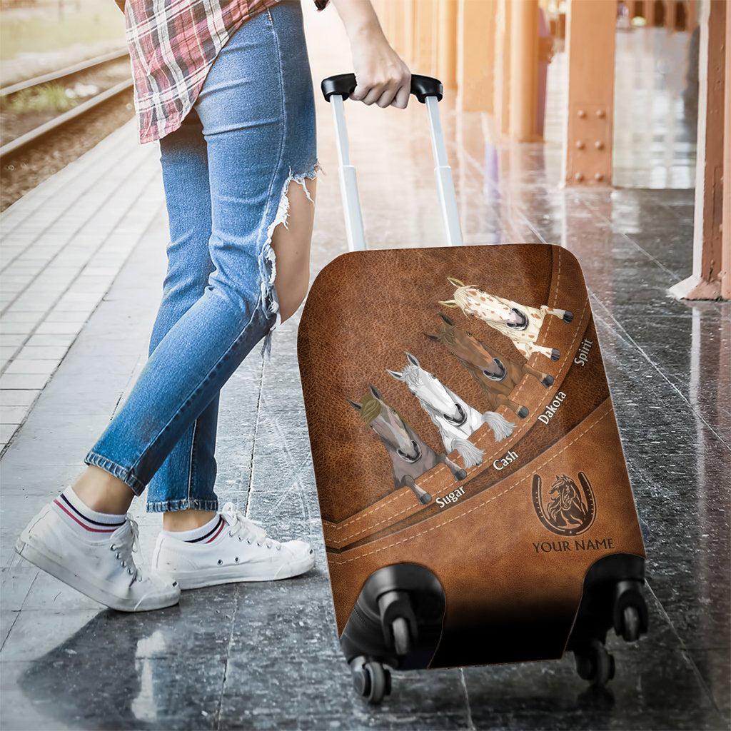 Love Horse - Personalized Horse Luggage Cover