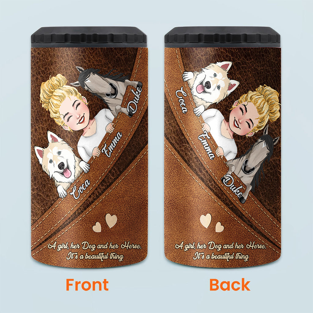 What A Beautiful Thing - Personalized Horse Can Cooler