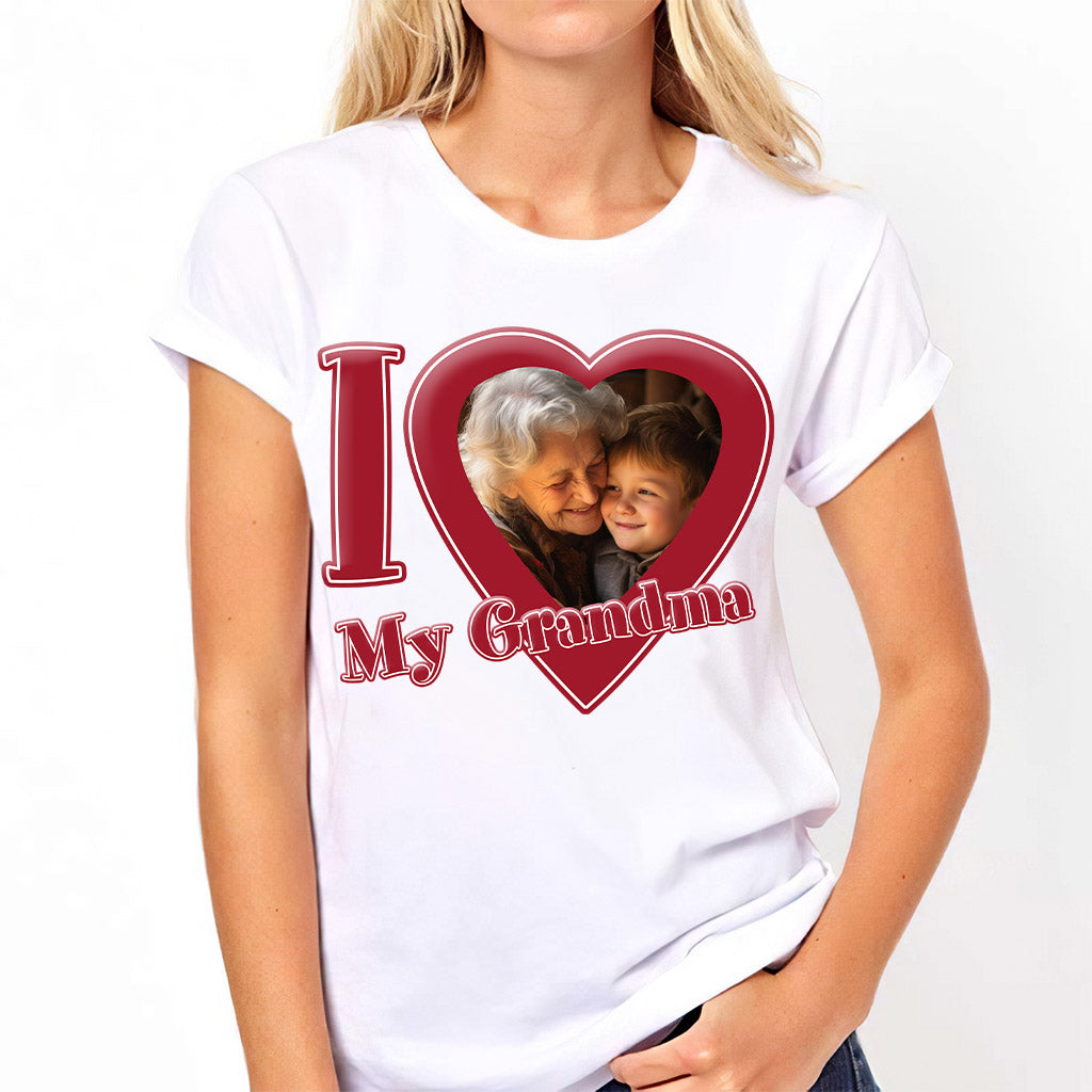 Ich liebe meine Oma/Nana/Mama... - Personalisiertes Oma-T-Shirt und Hoodie