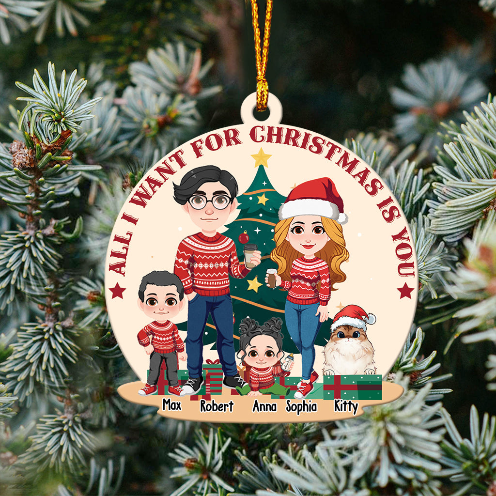 All I Want For Chrismas Is You - Personalized Couple Ornament