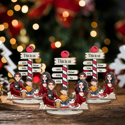 This Is Us - Personalized Family Freestanding Wood Plaque