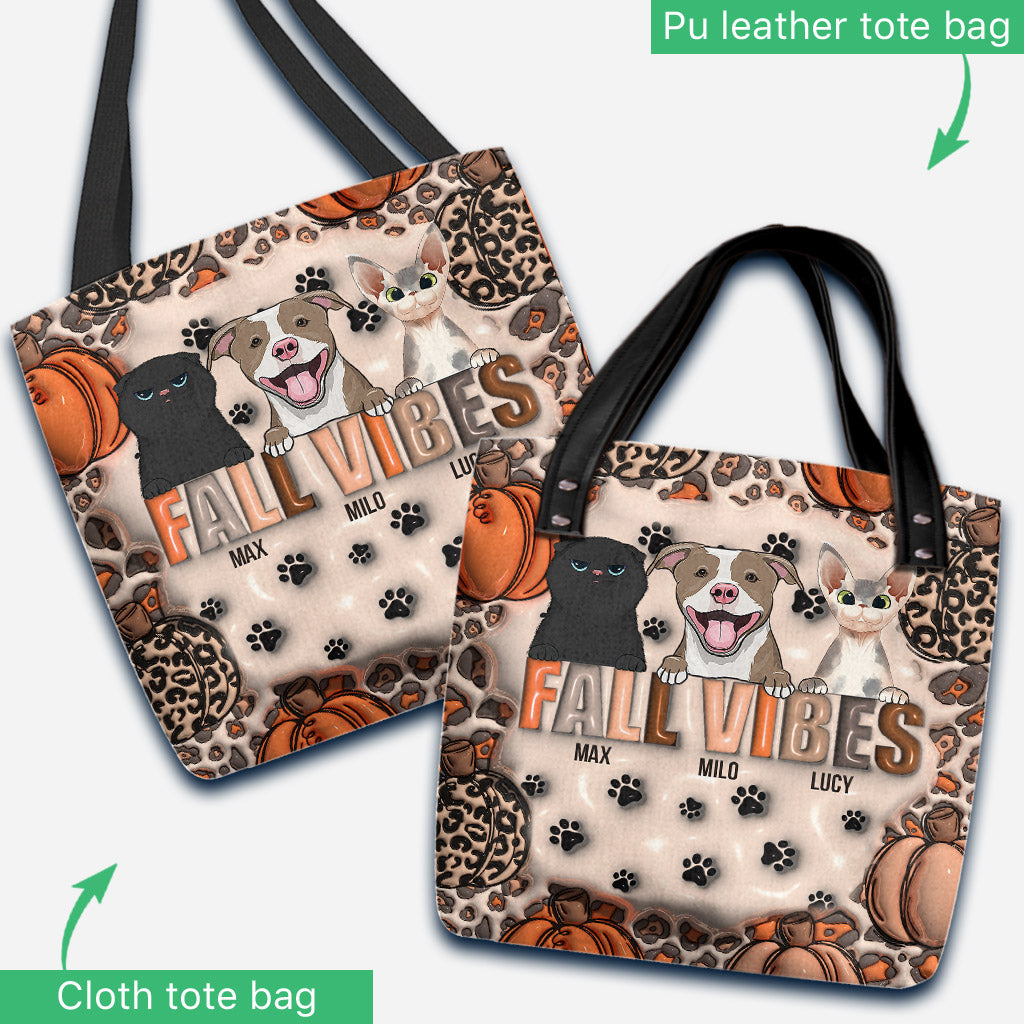 Fall Vibes - Gift for dog lovers - Personalized Tote Bag