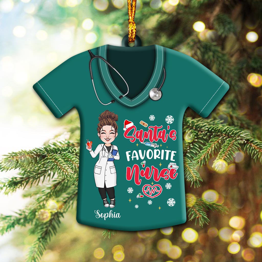Santa's Favorite Nurse - Personalized Nurse Ornament