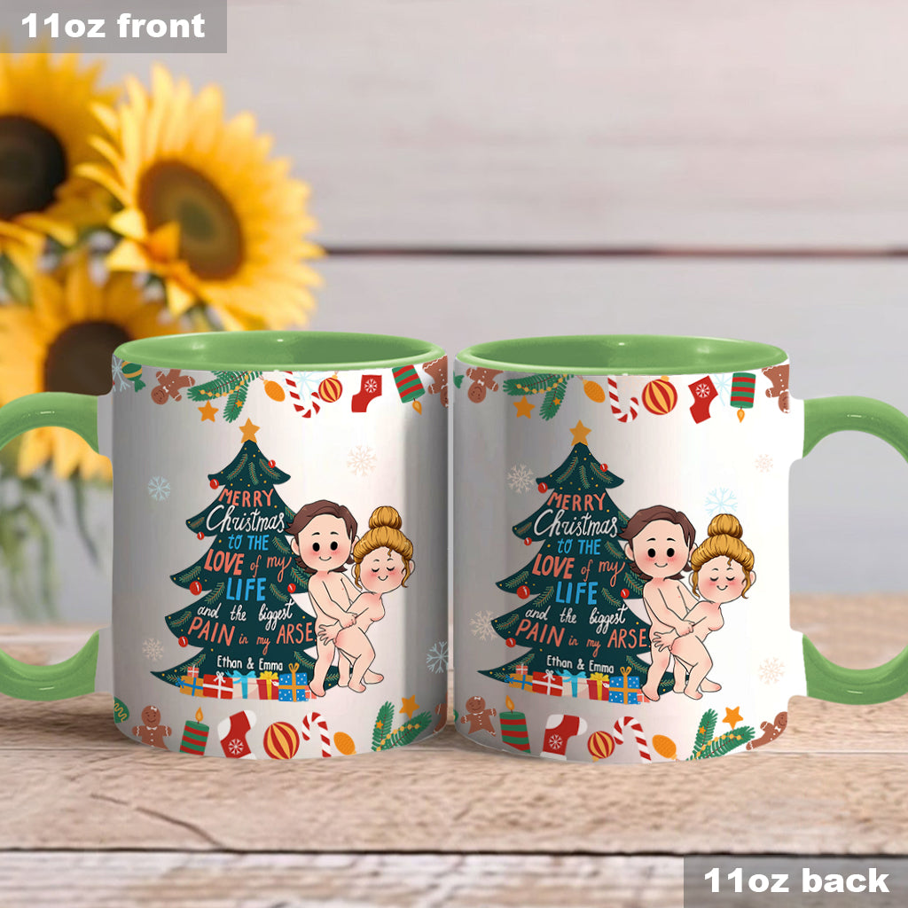 Merry Christmas To The Love Of My Life - Personalized Couple Accent Mug