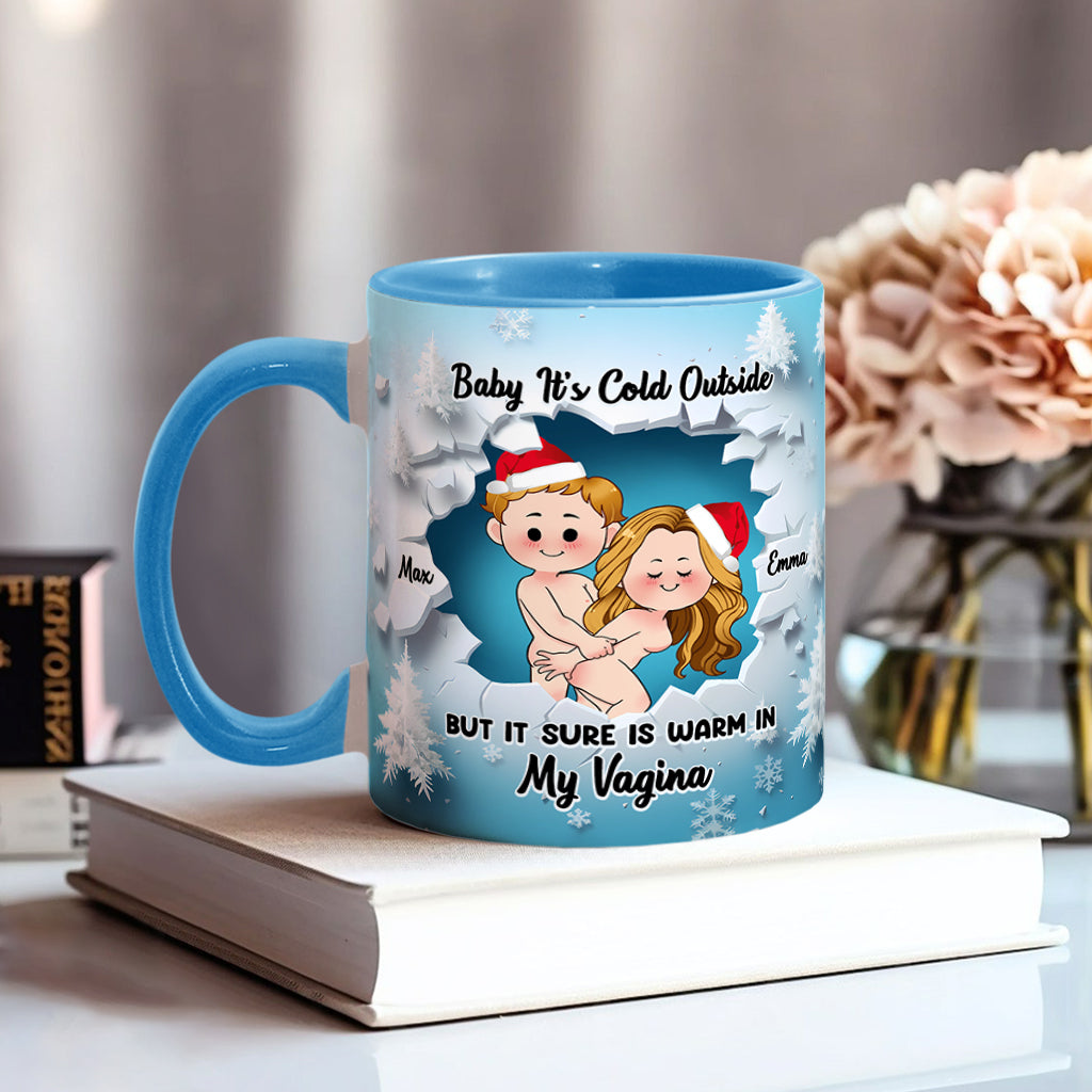 Baby It's Cold Outside - Personalized Couple Accent Mug