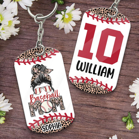 Baseball Mom - Personalized Baseball Keychain