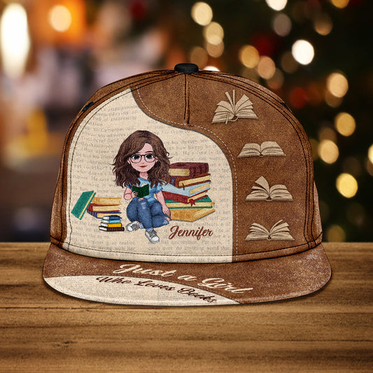 Just A Girl Who Loves Books - Personalized Book Snapback