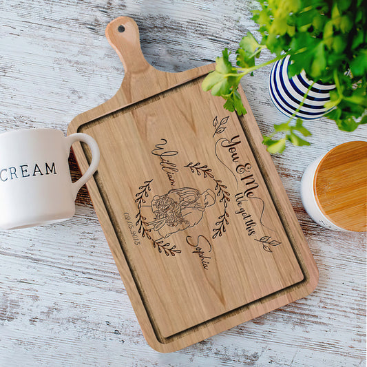 You & Me - Personalized Couple Cutting Board