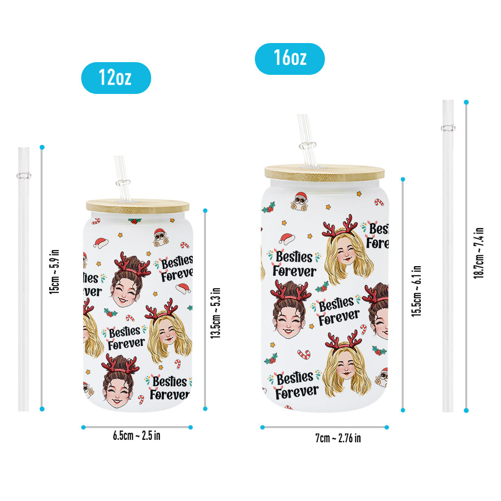 Bestie Forever - Gift for friend - Personalized Can Glass