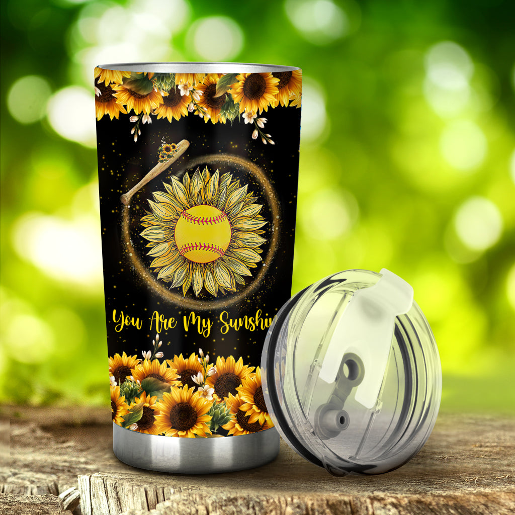 You Are My Sunshine - Personalized Softball Tumbler