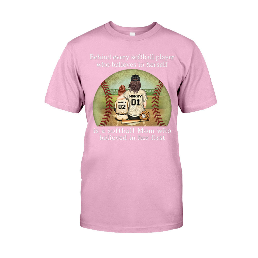 Softball Mom Believe - Personalized Softball T-shirt & Hoodie