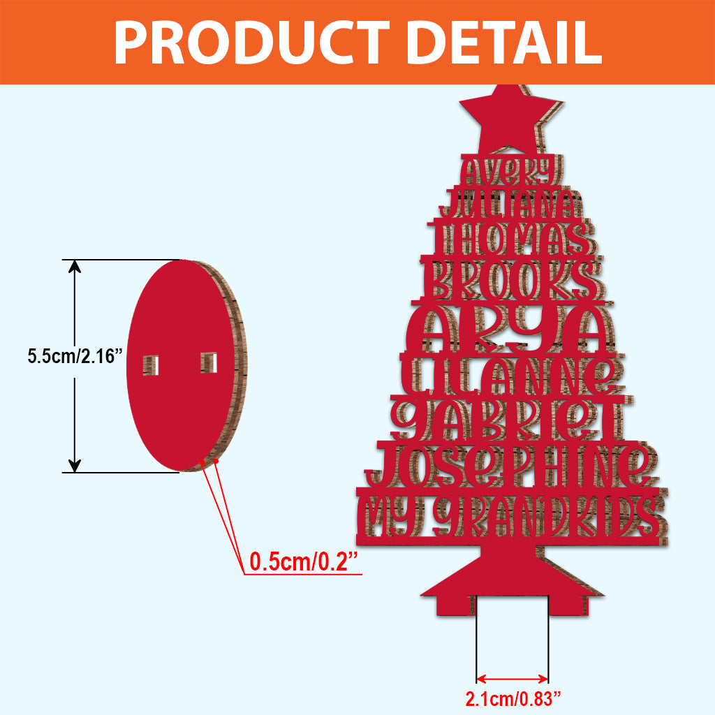 Mes petits-enfants - Cadeau pour grand-mère - Plaque en bois personnalisée à poser