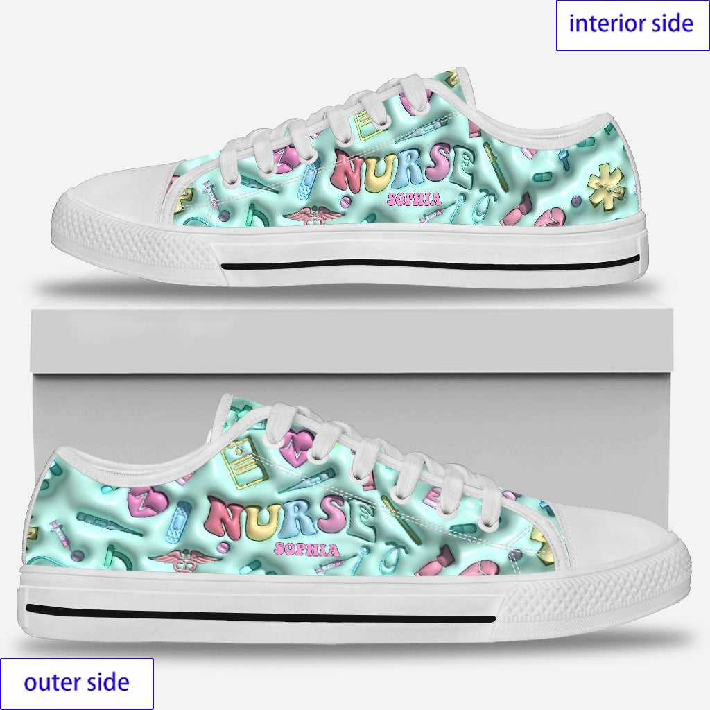 Nurse Life - Personalized Nurse Low Top Shoes