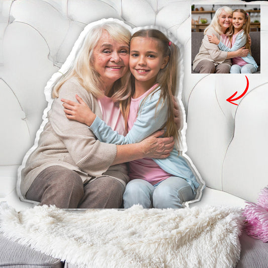Custom Photo Humanoid - Personalized Grandma Shaped Pillow