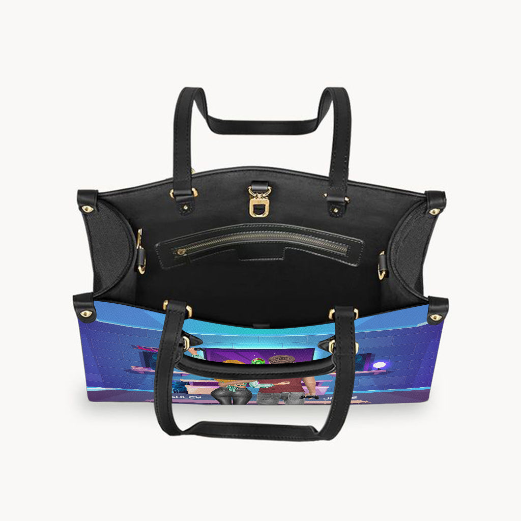 I Will Always Be Your Player Two - Video Game gift for boyfriend, husband, wife, girlfriend - Personalized Leather Handbag