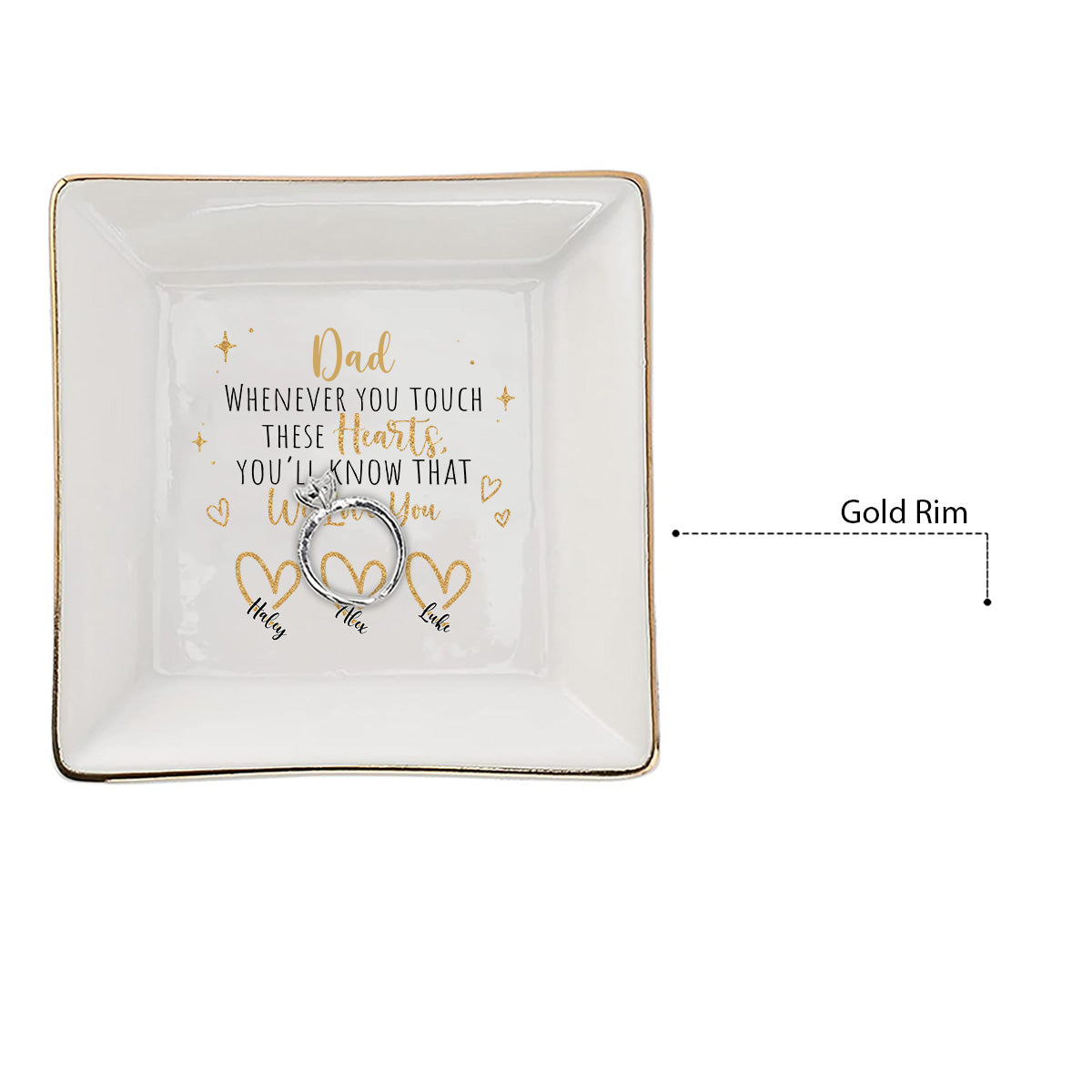 Whenever You Touch - Gift for mom, grandma, dad, grandpa - Personalized Jewelry Dish