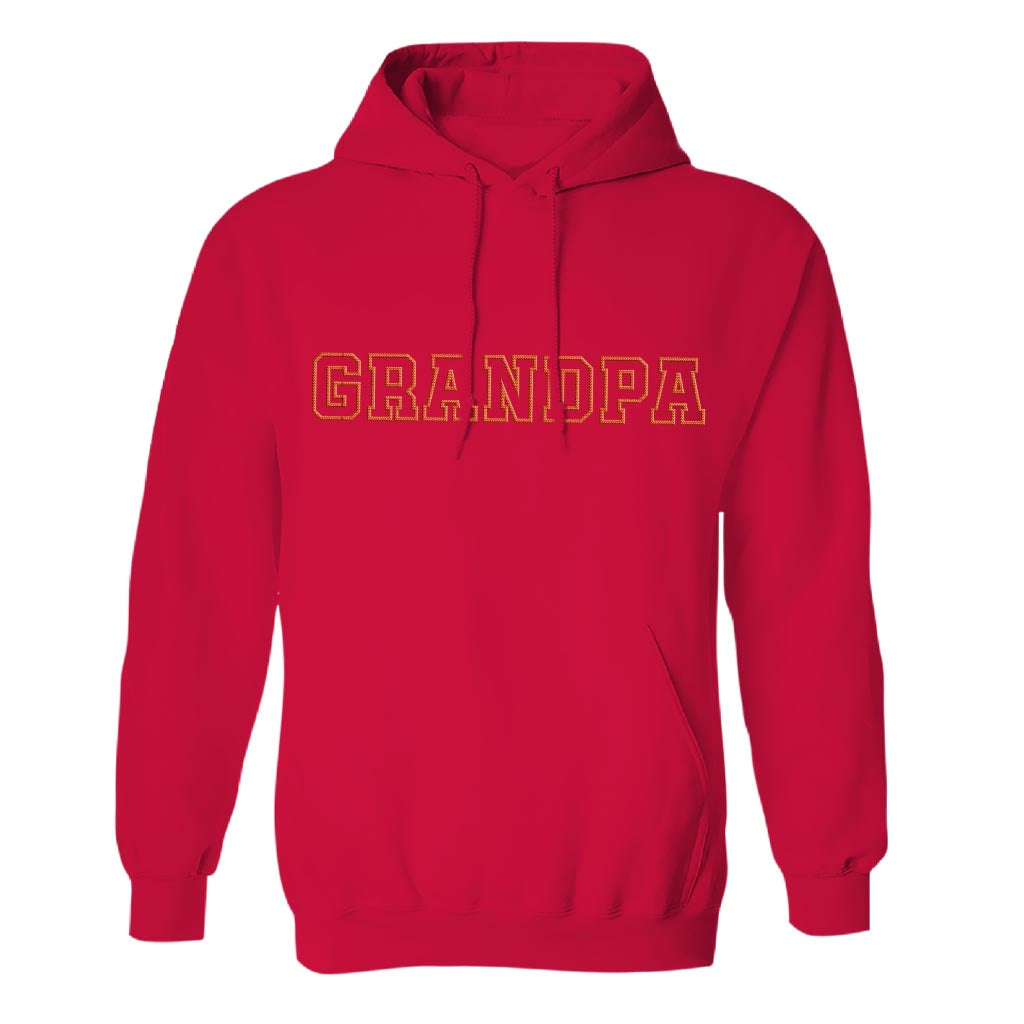 Custom Name - Personalized Grandpa Embroidered Hoodie