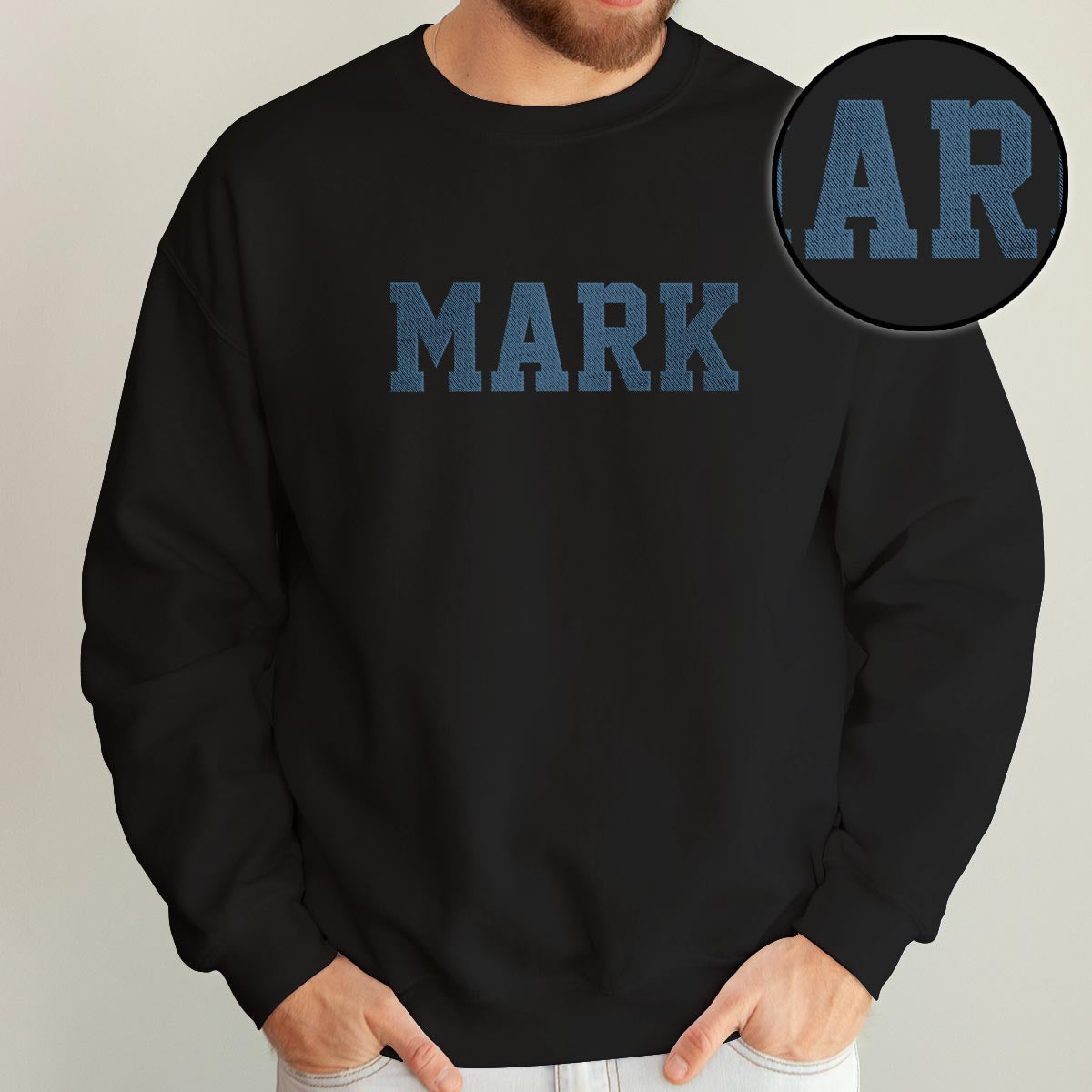 Personalisierter Pullover mit Stickerei für Stiefväter – individueller Name