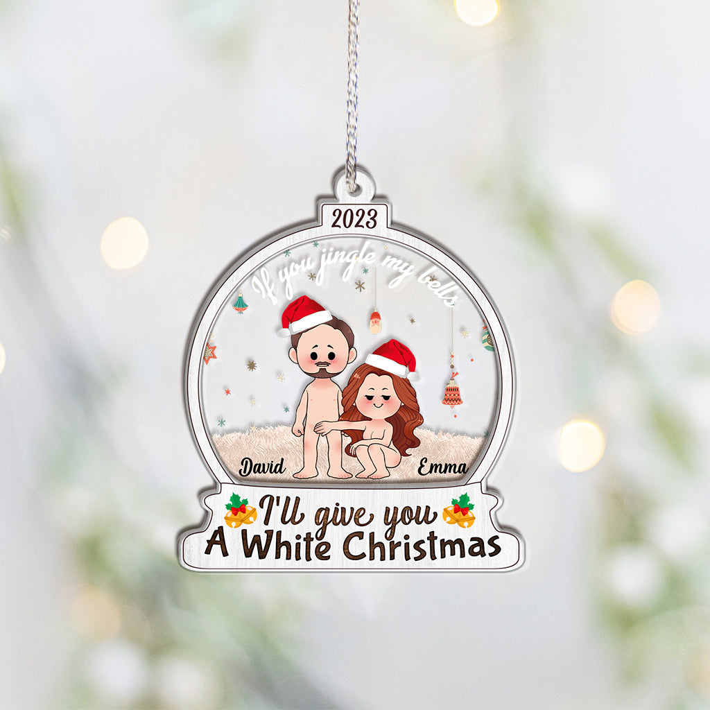 If You Jingle My Bells - Personalized Couple Layers Mix Ornament