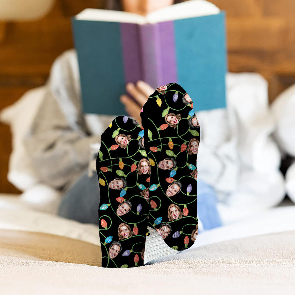 Merry Christmas - Personalized Couple Socks