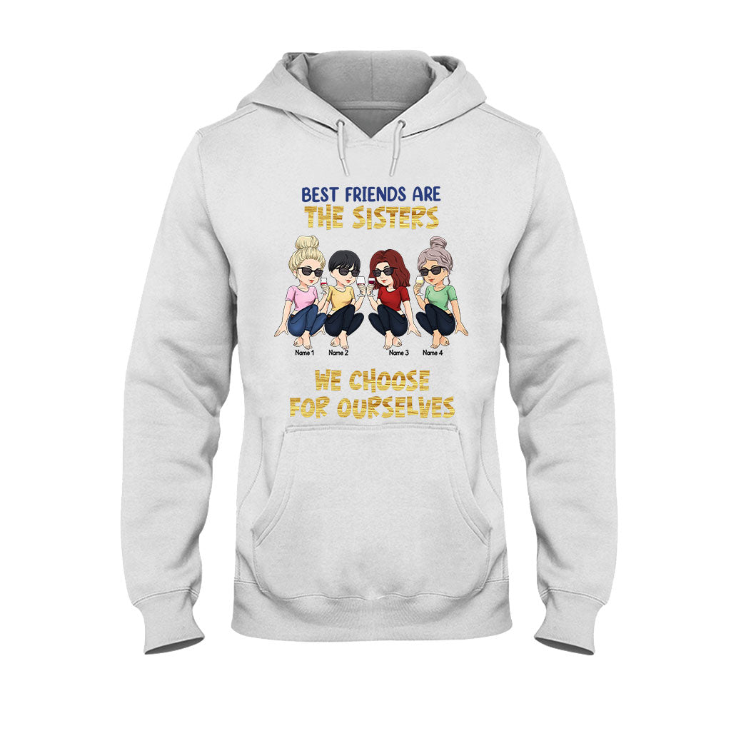 Beste Freundinnen sind die Schwestern, die wir uns selbst aussuchen – Geschenk für die beste Freundin – Personalisiertes T-Shirt und Hoodie