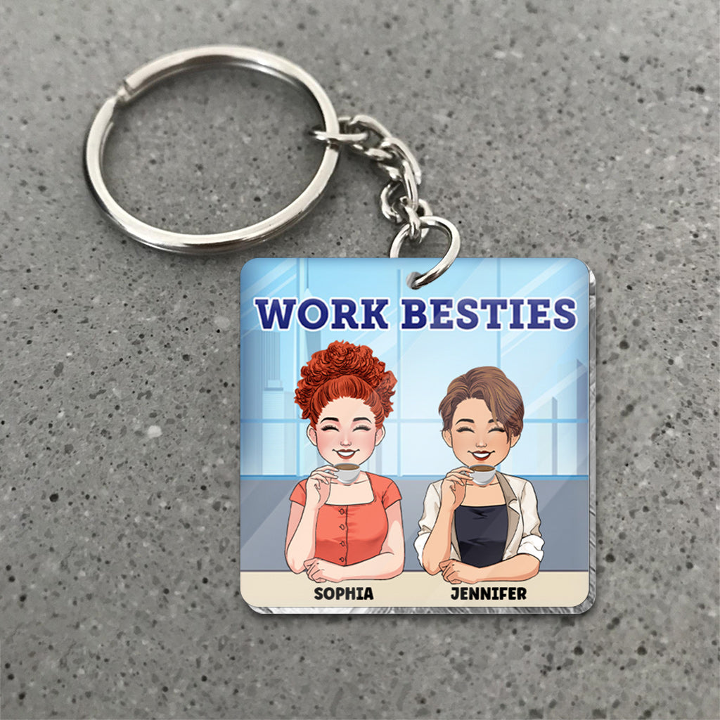 Work Bestie - Personalized Colleague Keychain