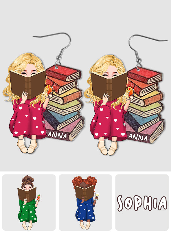 Custom Portrait Earrings For Book Lovers - Personalized Book Earrings