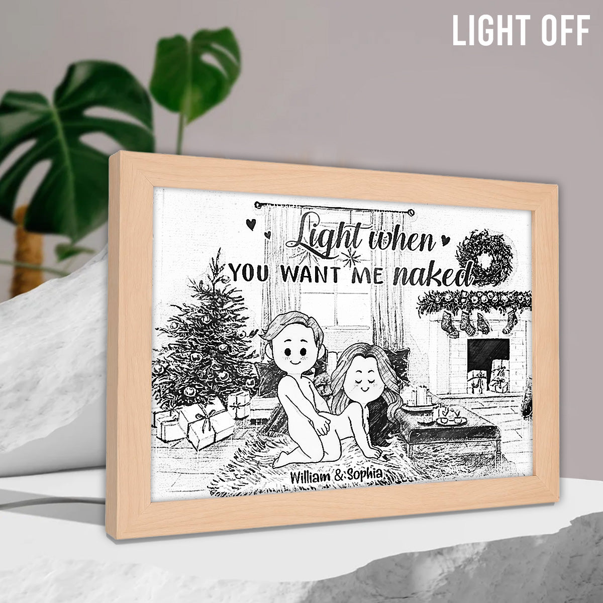 Light When You Want Me - Personalized Couple Light Photo Frame