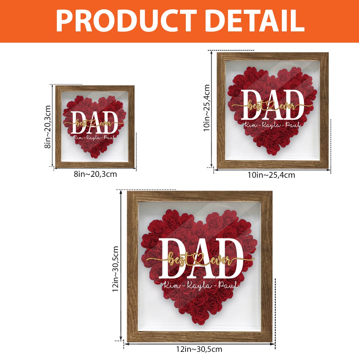 Best Mommy Ever - Gift for mom, grandma, grandpa, dad, aunt, sister - Personalized Flower Shadow Box